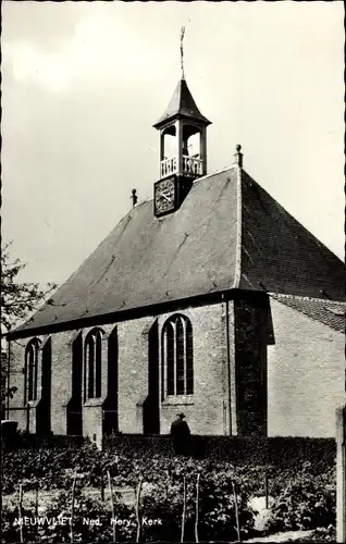 Ak Nieuwvliet Zeeland Niederlande, Ned. Rev. Kirche