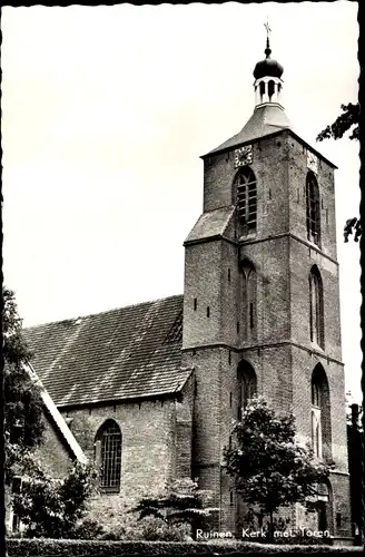 Ak Ruinen Drenthe Niederlande, Kerk met Toren