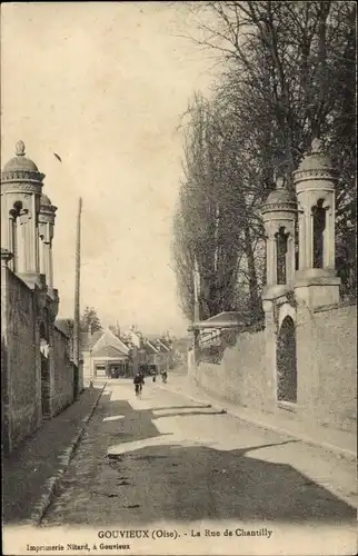 Ak Gouvieux-Oise, Rue de Chantilly