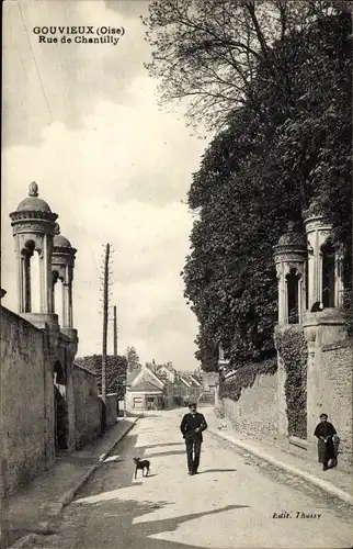 Ak Gouvieux-Oise, Rue de Chantilly