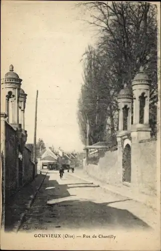 Ak Gouvieux-Oise, Rue de Chantilly