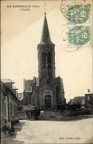 Ak La Landelle Oise, Die Kirche