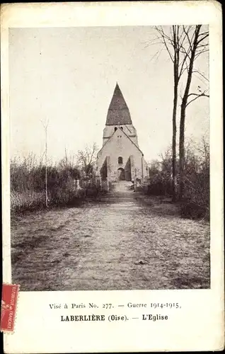 Ak Laberlière Oise, Die Kirche