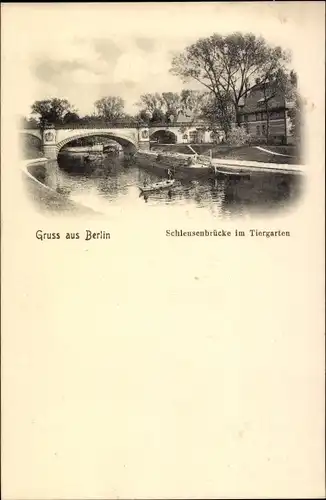 Ak Berlin Tiergarten, Schleusenbrücke