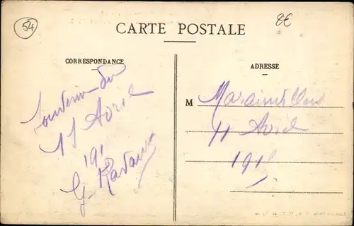 Postkarte Gerbeviller Meurthe et Moselle, Gerbeviller la Martyre, Die Ruinen