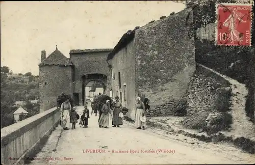 Ak Liverdun Meurthe et Moselle, Ancienne Porte fortifiee