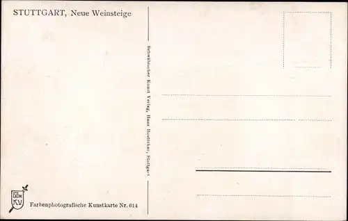 Ak Stuttgart in Württemberg, Neue Weinsteige