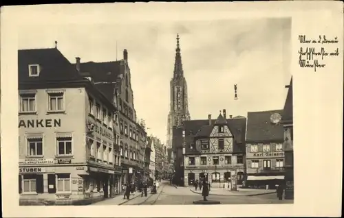 Ak Ulm an der Donau, Hirschstraße, Münster