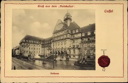 Ak Kassel in Hessen, Rathaus, Siegel, Ratskeller