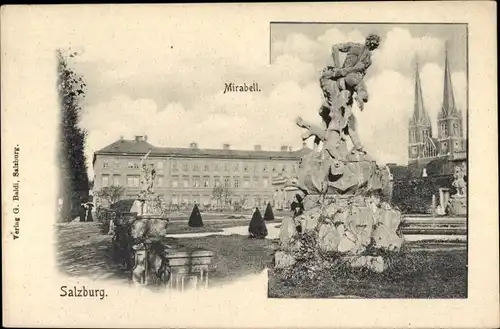 Ak Salzburg in Österreich, Mirabell, Denkmal, Kirche