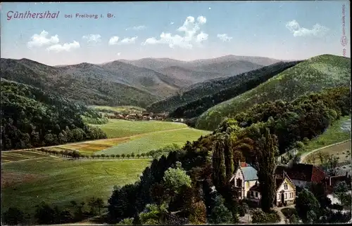 Ak Günterstal Freiburg im Breisgau in Baden Württemberg, Berglandschaft, Haus