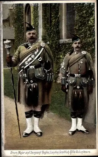 Ak Drum Major und Sergeant Bugler, London Scottish Rifle Volunteers