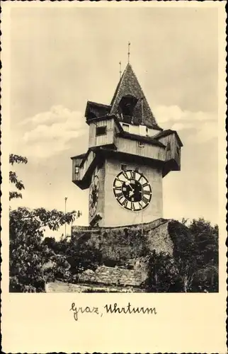 Ak Graz Steiermark, Uhrturm