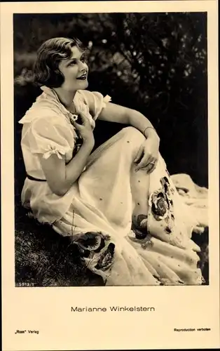 Ak Schauspielerin Marianne Winkelstern, Portrait, Ross Verlag 5913 1