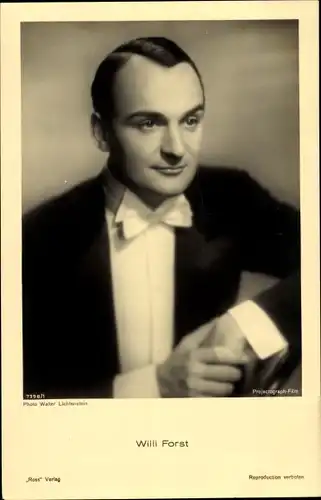 Ak Schauspieler Willi Forst, Portrait