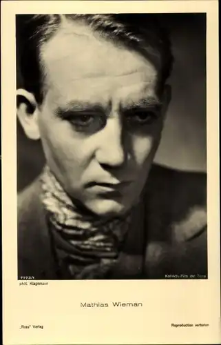 Ak Schauspieler Mathias Wiemann, Portrait, Ross Verlag