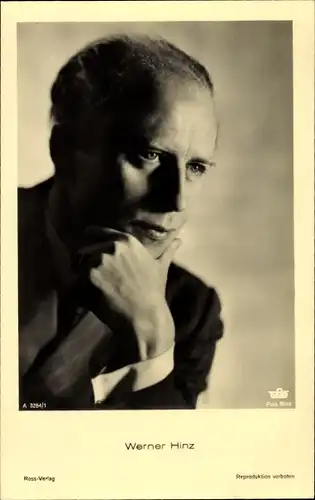 Ak Schauspieler Werner Hinz, Portrait