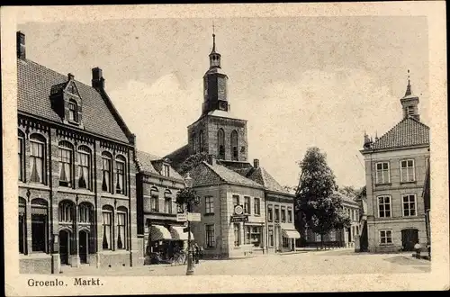 Ak Groenlo Oost Gelre Gelderland, Markt