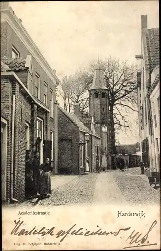 Ak Harderwijk Gelderland, Academiestraatje