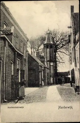 Ak Harderwijk Gelderland, Academiestraatje