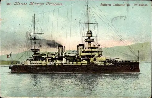 Ak Französisches Kriegsschiff Suffren, Französische Marine