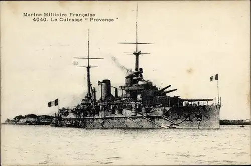 Ak Französisches Kriegsschiff Provence, Französische Marine