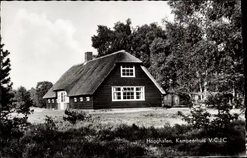 Ak Hooghalen Drenthe Niederlande, Campinghaus