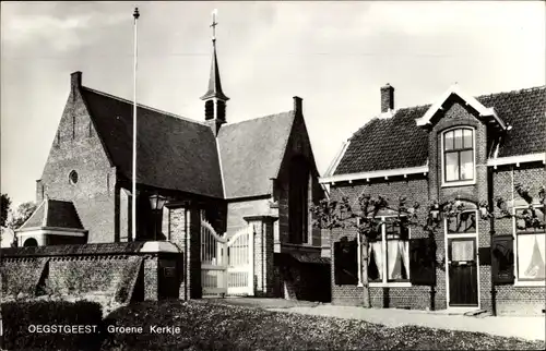 Ak Oegstgeest Südholland Niederlande, Grüne Kirche