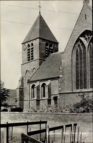 Ak Spijkenisse Südholland, Niederlande. Rev. Kirche