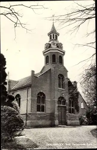 Ak Okkenbroek Overijssel, Niederlande. Rev. Kirche