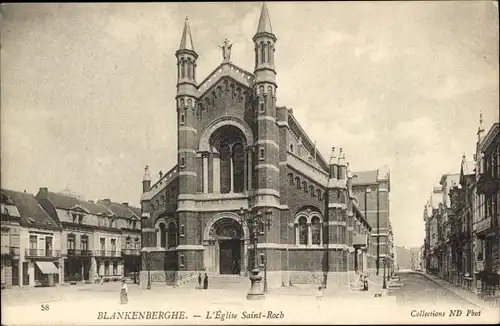 Ak Blankenberghe Blankenberge Westflandern, Kirche St. Roch