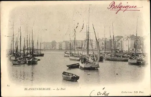 Ak Blankenberghe Blankenberge Westflandern, Hafen, Schiffe