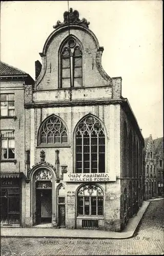 Ak Bruges Brügge Flandern Westflandern, La Maison des Genois, Oude Saalhalle, Willems-Fonds