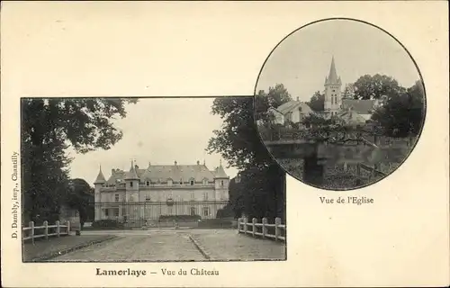 Ak Lamorlaye-Oise, Schloss, Kirche