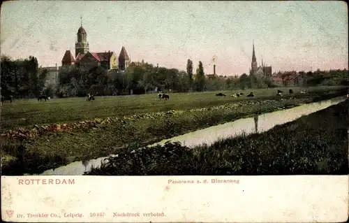 Ak Rotterdam Südholland Niederlande, Panorama a. d. Binnenweg