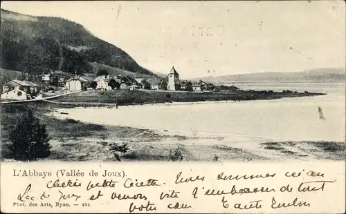 Ak L'Abbaye Vallée de Joux Kanton Waadt, Teilansicht