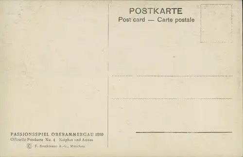 Ak Oberammergau, Passionsspiel 1910, Kaiphas und Annas