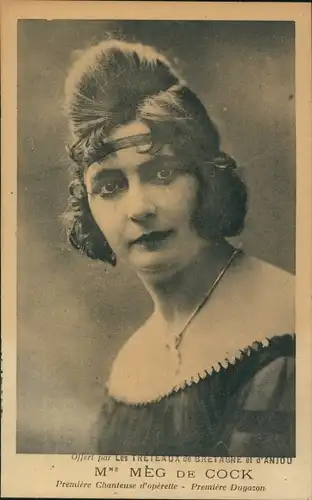 Ak Sängerin Meg de Cock, Portrait, Operette