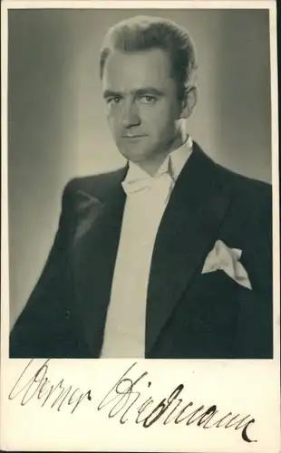 Foto Ak Schauspieler Werner Wiedmann, Portrait, Autogramm