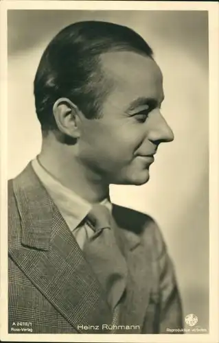 Ak Schauspieler Heinz Rühmann, Portrait, Profilansicht