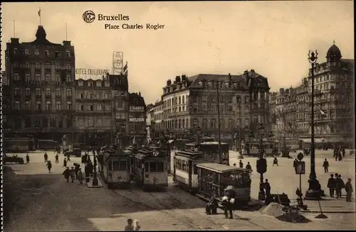 Ak Bruxelles Brüssel, Place Charles Rogier