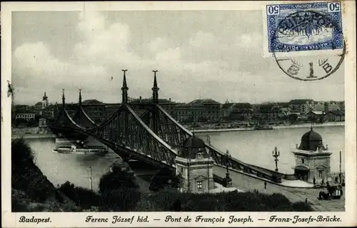 Ak Budapest Ungarn, Franz Josefsbrücke
