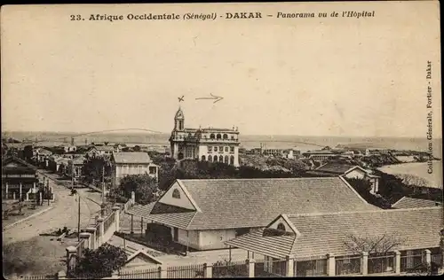 Ak Dakar, Senegal, Panorama vom Krankenhaus aus gesehen