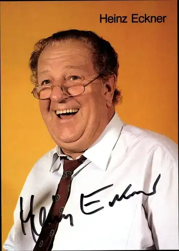 Ak Schauspieler und Komiker Heinz Eckner, Portrait, Autogramm