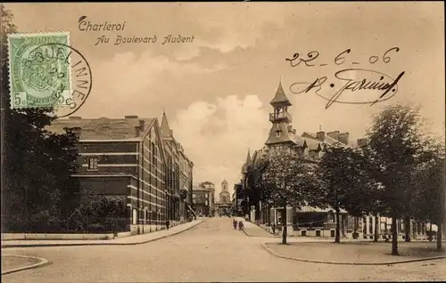 Ak Charleroi Wallonien Hennegau, Au Boulevard Audent