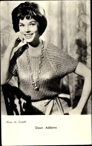 Ak Schauspielerin Dawn Addams, Portrait, Reklame Carboplane, Korès