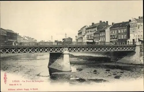 Ak Lüttich Lüttich Wallonien, Pont de Longdoz