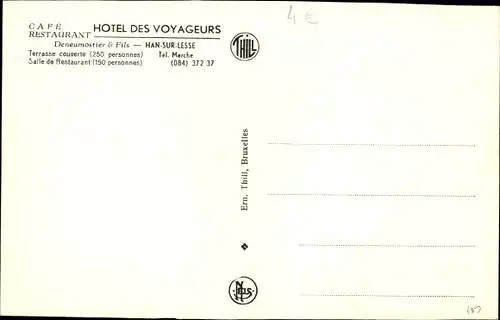 Ak Han sur Lesse Rochefort Wallonien Namur, Hotel des Voyageurs