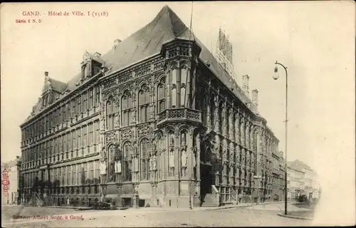 Ak Gand Gent Ostflandern, Hotel de Ville