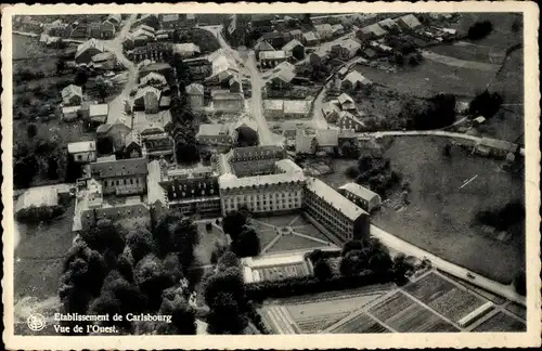 Ak Carlsbourg Paliseul Wallonien Luxemburg, Etablissement, Vue de l'Ouest, Luftbild